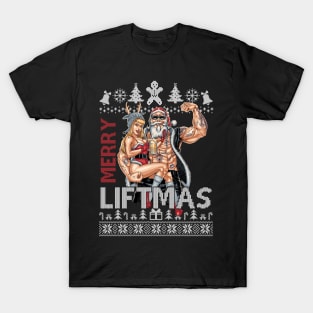 Merry Liftmas Christmas Xmas Fitmas Fitness Santa Holiday Gift Men T-Shirt